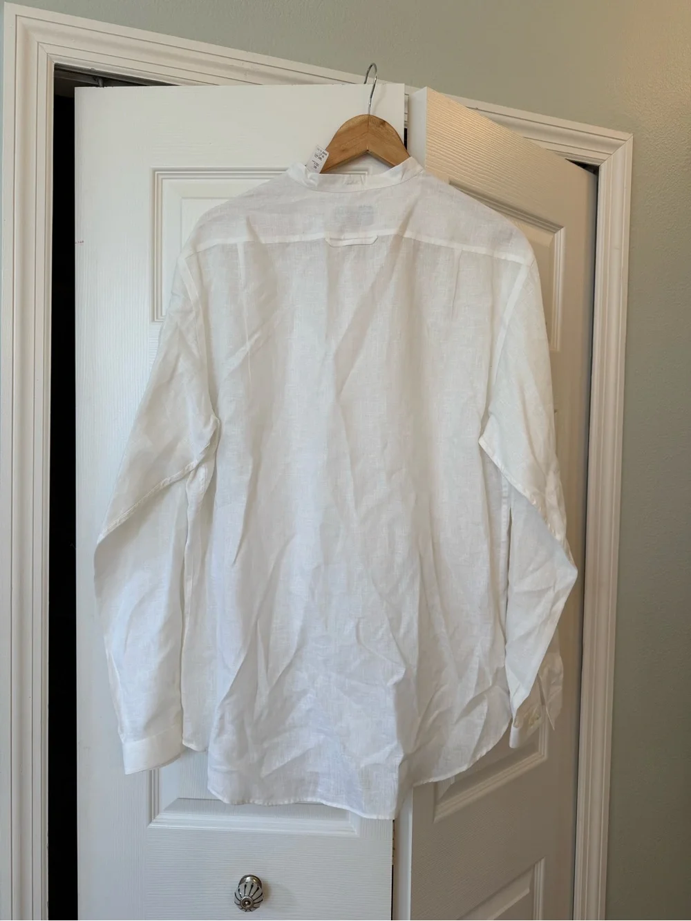 Bamford & Sons white linen men’s shirt - Picture 3 of 4